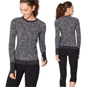 LULULEMON Rest Less Pullover Size 6 Black / White